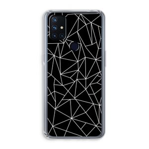 Geometrische lijnen wit: OnePlus Nord N10 5G Transparant Hoesje