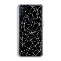 Geometrische lijnen wit: OnePlus Nord N10 5G Transparant Hoesje