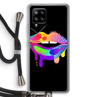 Lip Palette: Samsung Galaxy A42 5G Transparant Hoesje met koord