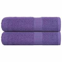 VidaXL Douchehanddoeken 2 st 70x140 cm 360 g/m² 100% katoen paars