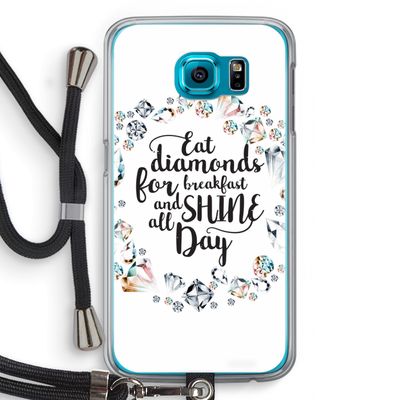 Diamonds: Samsung Galaxy S6 Transparant Hoesje met koord
