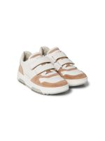 Brunello Cucinelli Kids baskets en cuir à attache scratch - Blanc