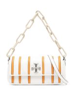 Tory Burch sac porté épaule Kira à rayures - Blanc - thumbnail