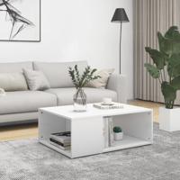 Salontafel 90x67x33 cm bewerkt hout wit