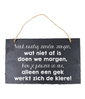 Leisteen Werk rustig zonder zorgen.