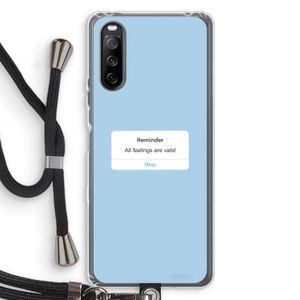 Reminder: Sony Sony Xperia 10 III Transparant Hoesje met koord