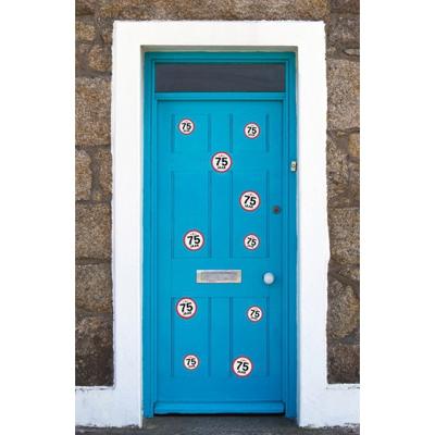 Verjaardag Leeftijd stickers pakket - 75 jaar thema - 10x stuks - 2 formaten - versiering Verjaardag Leeftijd stickers pakket - 75 jaar thema - 10x stuks - 2 formaten - versiering