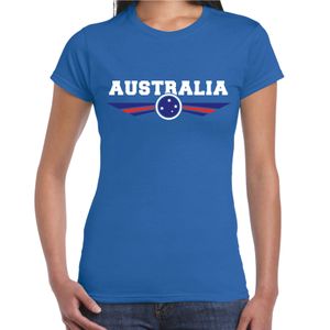 Australie / Australia landen t-shirt blauw dames