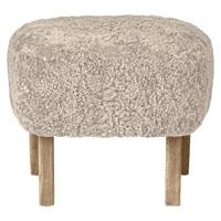 Audo Copenhagen Ingeborg voetenbank naturel eiken Sheepskin Moonlight