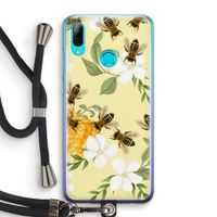No flowers without bees: Huawei P Smart (2019) Transparant Hoesje met koord