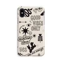 Good vibes: iPhone X Volledig Geprint Hoesje