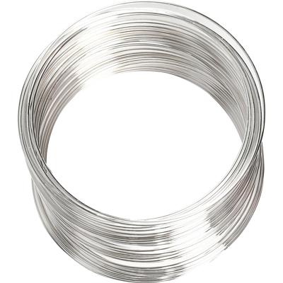 Creativ Company Memory wire, d 6 cm, dikte 0,8 mm, ca. 11,5 m, verzilverd, 1 stuk