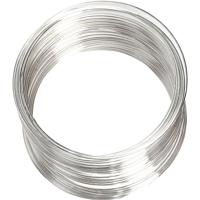 Creativ Company Memory wire, d 6 cm, dikte 0,8 mm, ca. 11,5 m, verzilverd, 1 stuk