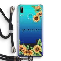 Zonnebloemen: Huawei P Smart (2019) Transparant Hoesje met koord
