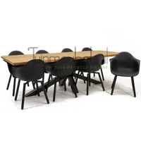 Tuinstoel Montreux zwart/zwart met Spectral tafel 260 cm