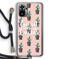 Cactus quote: Xiaomi Redmi Note 10S Transparant Hoesje met koord