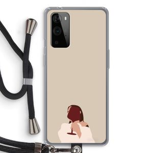 I drink wine: OnePlus 9 Pro Transparant Hoesje met koord