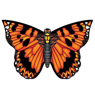 Vlinder vlieger - oranje - B71 cm - nylon