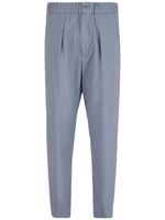 Giorgio Armani pantalon à taille élastiquée - Bleu