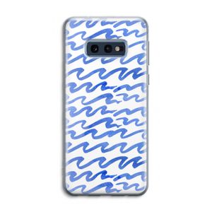 Blauwe golven: Samsung Galaxy S10e Transparant Hoesje