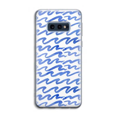 Blauwe golven: Samsung Galaxy S10e Transparant Hoesje