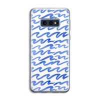 Blauwe golven: Samsung Galaxy S10e Transparant Hoesje