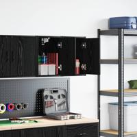 Garagewandkasten 2 st spaanplaat zwart