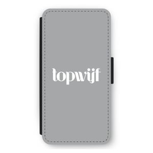 Topwijf Grijs Wit: iPhone 12 Pro Max Flip Hoesje