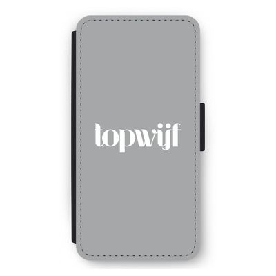 Topwijf Grijs Wit: iPhone 12 Pro Max Flip Hoesje