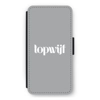 Topwijf Grijs Wit: iPhone 12 Pro Max Flip Hoesje