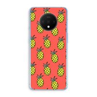 Ananas: OnePlus 7T Transparant Hoesje Ananas: OnePlus 7T Transparant Hoesje