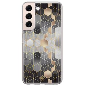Samsung Galaxy S22 Plus siliconen hoesje - Grey cubes