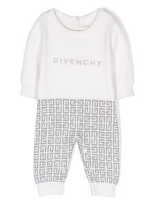 Givenchy Kids grenouillère à logo imprimé - Blanc