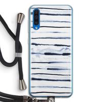 Ink Stripes: Samsung Galaxy A50 Transparant Hoesje met koord