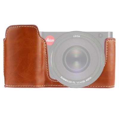 1/4 inch draad PU lederen camera half Case Base voor Leica TL (type 701) (bruin)