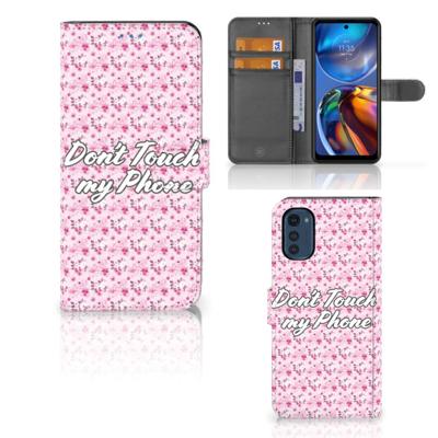 Motorola Moto E32 | Moto E32s Portemonnee Hoesje Flowers Pink DTMP Motorola Moto E32 | Moto E32s Portemonnee Hoesje Flowers Pink DTMP