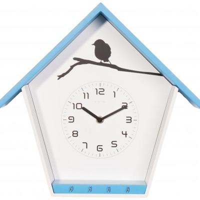 NeXtime klok 3109bl cuckey, 30.5x33x11 cm, wall, blue/white