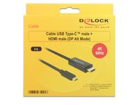 DeLOCK 85291 video kabel adapter 2 m USB Type-C HDMI Zwart - thumbnail