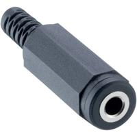 Lumberg 1522 02 Jackplug 3.5 mm Bus, recht Aantal polen: 2 Mono Zwart 1 stuk(s) - thumbnail