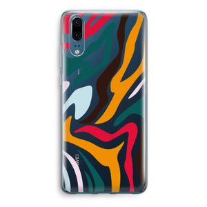 Colored Zebra: Huawei P20 Transparant Hoesje