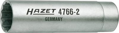 HAZET Bougiesleutel 4766-2 · 3/8 inch (10 mm) vierkant hol · Buitentwaalfkant profiel · SW 14 mm