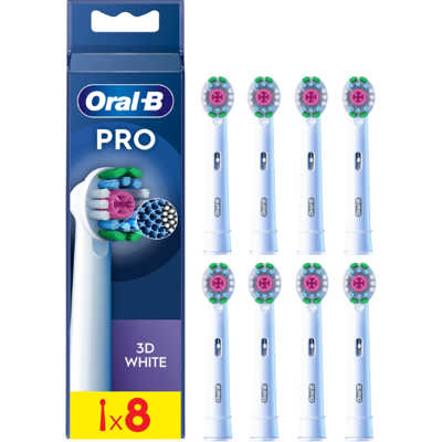Oral-B PRO 3D-White opzetborstels - 8 stuks