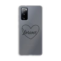 Forever heart black: Samsung Galaxy S20 FE / S20 FE 5G Transparant Hoesje