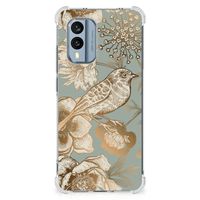 Case voor Nokia X30 Vintage Bird Flowers - thumbnail