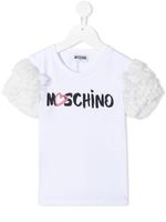 Moschino Kids t-shirt à manches volantées - Blanc - thumbnail