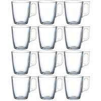 12x Theeglazen/koffieglazen 250 ml