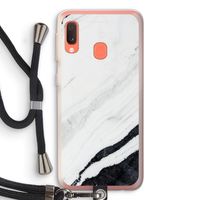 Elegante marmer: Samsung Galaxy A20e Transparant Hoesje met koord Elegante marmer: Samsung Galaxy A20e Transparant Hoesje met koord
