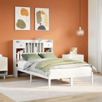 Bed met boekenkast zonder matras grenenhout wit 135x190 cm Bed met boekenkast zonder matras grenenhout wit 135x190 cm