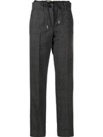 sacai pantalon droit à lien de resserrage - Gris