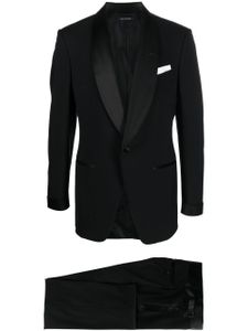 TOM FORD costume à bords en satin - Noir